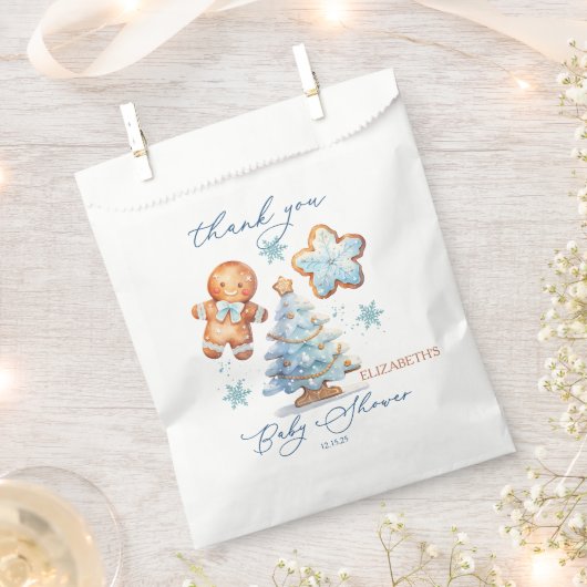 Gingerbread Boy Christmas Tree Baby Dusche Danke Geschenktütchen (Ausgeschnitten)