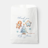 Gingerbread Boy Christmas Tree Baby Dusche Danke Geschenktütchen (Vorderseite)
