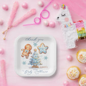 Gingerbread Boy Christmas Tree Baby Dusche Danke Pappteller (Party)