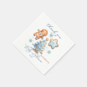 Gingerbread Boy Christmas Tree Baby Dusche Danke Serviette (Ecke)