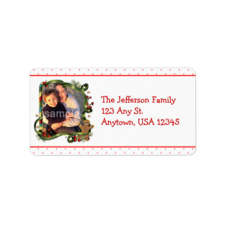 Gingerbread Boy Foto Address Labels Adressaufkleber