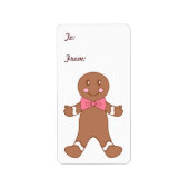 Gingerbread Boy-Geschenkmarken Adressaufkleber (Vorne)