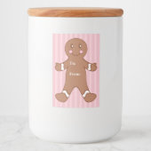 Gingerbread Boy-Geschenkmarken Lebensmitteletikett (Vorderseite)