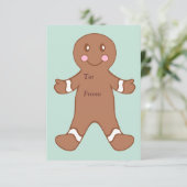 Gingerbread Boy Gift Tags Begleitkarte (Stehend Vorderseite)