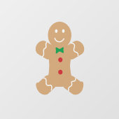 Gingerbread Boy Large Fensteraufkleber (Blatt)