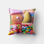 Gingerbread Boy macht gut - Ken Gage Art Kissen (Rückseite)