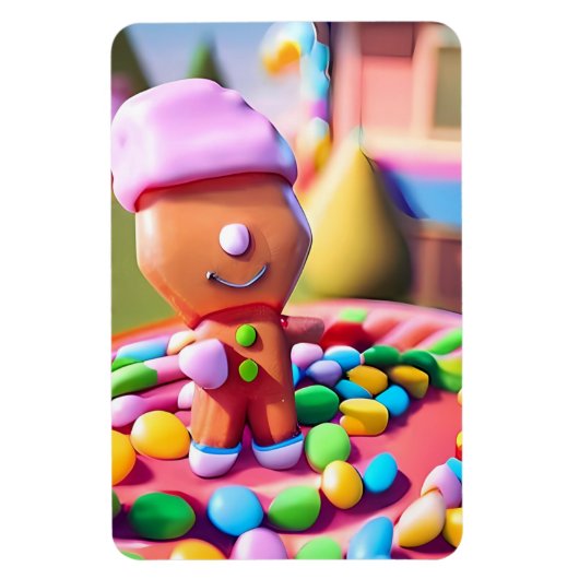 Gingerbread Boy macht gut - Ken Gage Art Magnet (Vertikal)