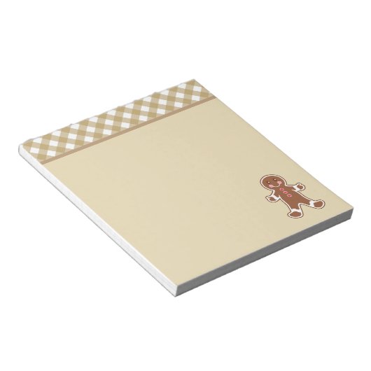Gingerbread Boy Notepad Notizblock (angewinkelt)