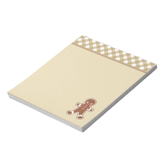 Gingerbread Boy Notepad Notizblock (Rotiert)