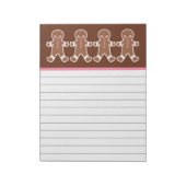 Gingerbread Boy Notepad Notizblock (Rotiert)