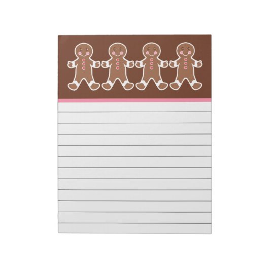 Gingerbread Boy Notepad Notizblock (Rotiert)
