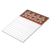Gingerbread Boy Notepad Notizblock (angewinkelt)