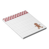Gingerbread Boy Notepad Notizblock (angewinkelt)