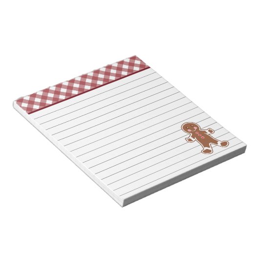 Gingerbread Boy Notepad Notizblock (angewinkelt)