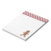 Gingerbread Boy Notepad Notizblock (Rotiert)