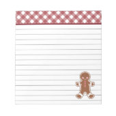 Gingerbread Boy Notepad Notizblock (Vorderseite)