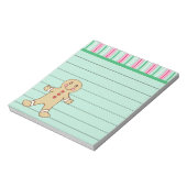 Gingerbread Boy Notepad Notizblock (Rotiert)