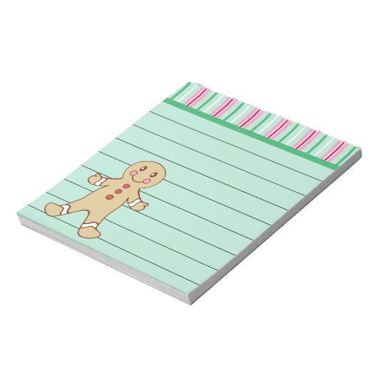 Gingerbread Boy Notepad Notizblock (Rotiert)