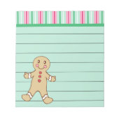 Gingerbread Boy Notepad Notizblock (Vorderseite)