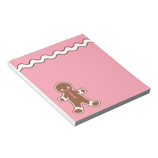 Gingerbread Boy Notepad Notizblock (angewinkelt)