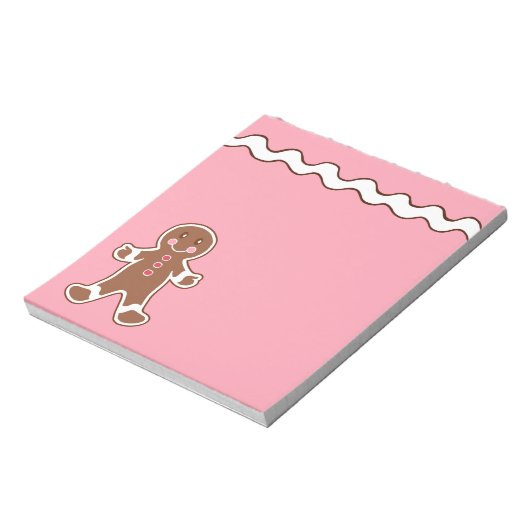 Gingerbread Boy Notepad Notizblock (Rotiert)