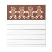 Gingerbread Boy Notepad Notizblock (Vorderseite)