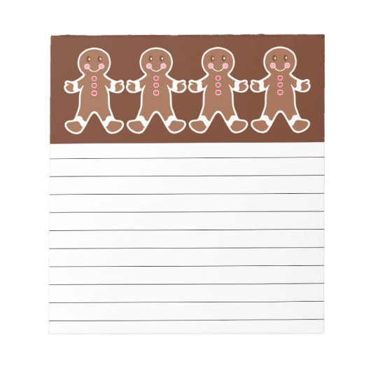 Gingerbread Boy Notepad Notizblock (Vorderseite)
