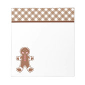 Gingerbread Boy Notepad Notizblock (Vorderseite)