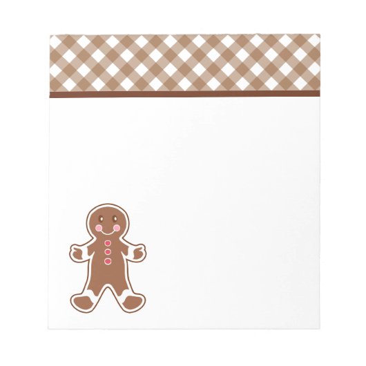 Gingerbread Boy Notepad Notizblock (Vorderseite)