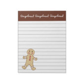 Gingerbread Boy Notepad Notizblock (Rotiert)