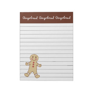Gingerbread Boy Notepad Notizblock