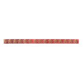 Gingerbread Boy Red Glitter Satinband (Vorderseite)