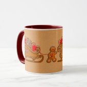 GINGERBREAD BOY & SLEIGING by SHARON SHARPE Tasse (Vorderseite Links)