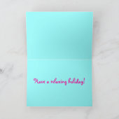 Gingerbread Boy Weihnachtskaffee Grußkarte Feiertagskarte (Innenseite)