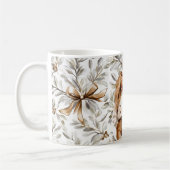 Gingerbread Brown Blond Girl Christmas Bow Kaffeetasse (Links)