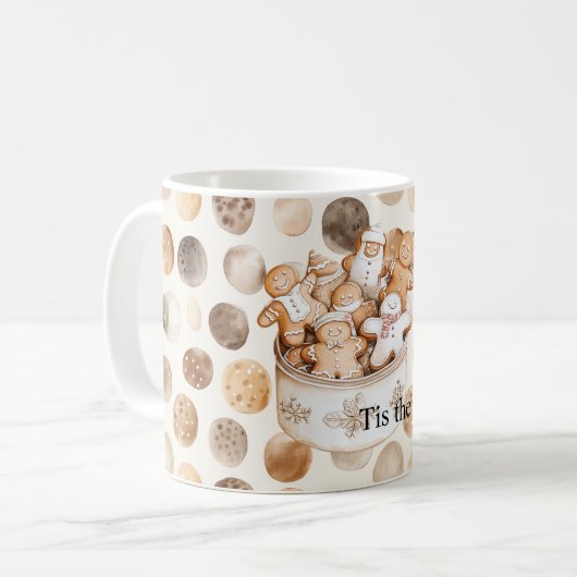 Gingerbread Brown Cookies Christmas Kaffeetasse (Vorderseite Links)