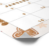 gingerbread calendar "guess baby's birthday" poster (Ecke)