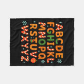 Gingerbread Candy Cane Alphabet Christmas Letters  Fleecedecke (Vorderseite (Horizontal))