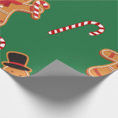 Gingerbread Candy Cane Weihnachten Geschenkpapier (Ecke)