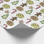 Gingerbread Candy Niedlicher Gemusterter Grafische Geschenkpapier (Ecke)