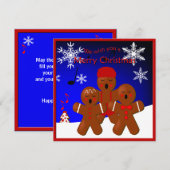 Gingerbread Carolers Frohe Weihnachtsgrüße Feiertagskarte (Vorne/Hinten)