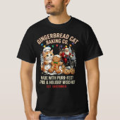 Gingerbread Cat Baking Co Purrfect Spice Christmas T-Shirt (Vorderseite)