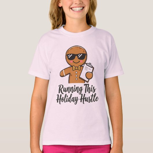 Gingerbread CEO Shirt – Running This Holiday Hustl (Vorderseite)