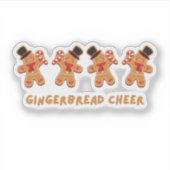 Gingerbread Cheer Aufkleber (Vorderseite)