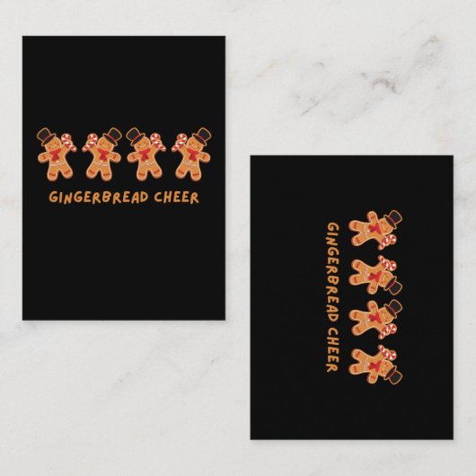 Gingerbread Cheer Mitteilungskarte (Vorne/Hinten)
