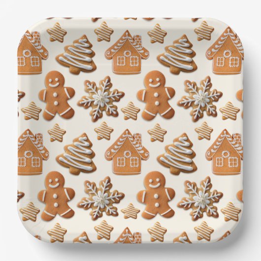 Gingerbread Cheer Pappteller (Vorderseite)