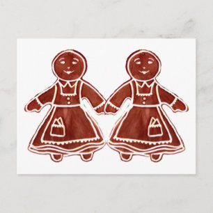 Gingerbread Children Girls - The MUSEUM Zazzle Postkarte