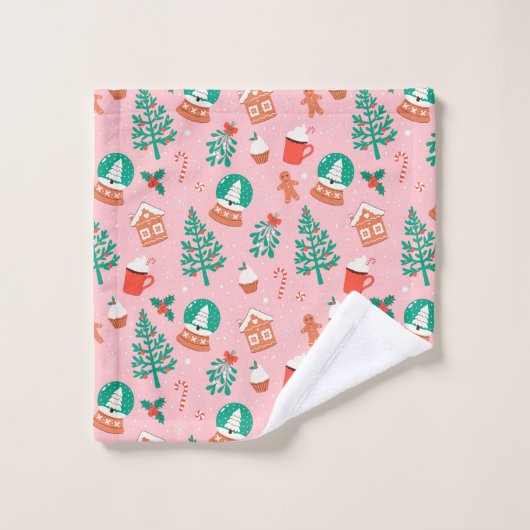 Gingerbread Christmas Badhandtuch Set (Waschlappen)