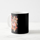 Gingerbread Christmas Bow Christmas House Retro Co Kaffeetasse (Vorderseite Links)
