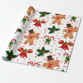 Gingerbread Christmas Candy Ribbon Geschenkpapier